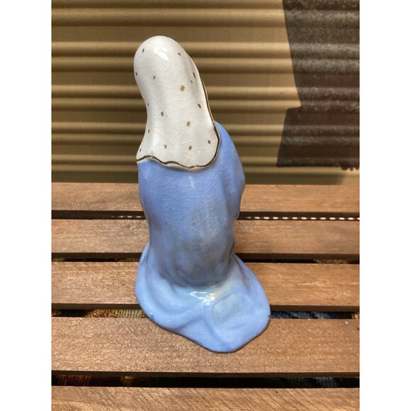 Sanmyro Vintage Mary Nativity Figure Christmas Decor Painted Porcelain 4" Japan - Picture 2 of 10